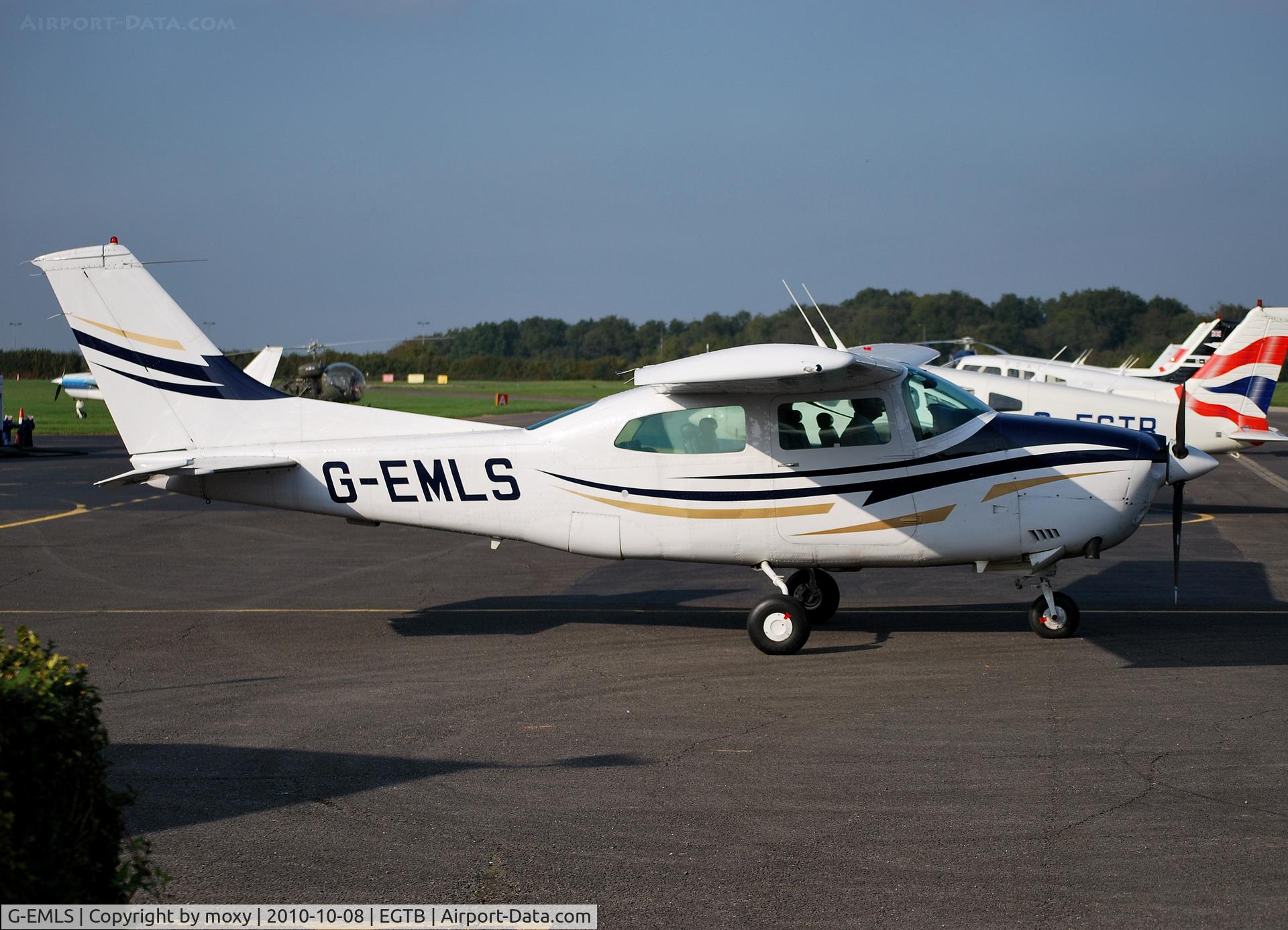 G-EMLS, 1974 Cessna T210L Turbo Centurion C/N 210-60094, Cessna Turbo Centurion Ex D-EMLS at Wycombe Air Park.
