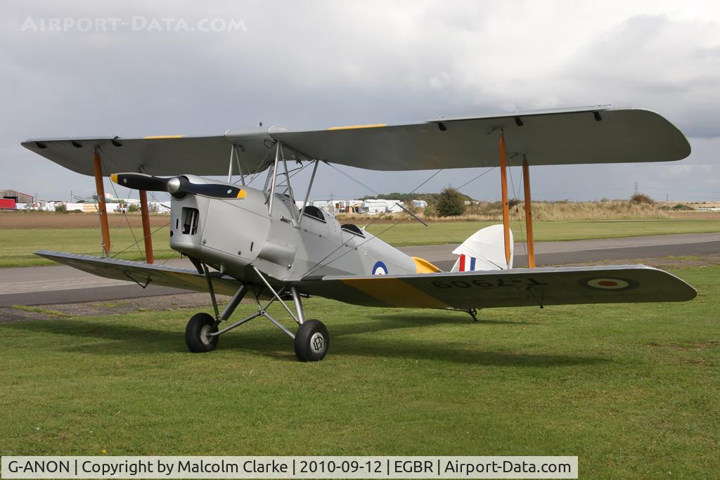 G-ANON, 1941 De Havilland DH-82A Tiger Moth II C/N 84270, De Havilland DH82A Tiger Moth at Breighton Airfield, September 2010.