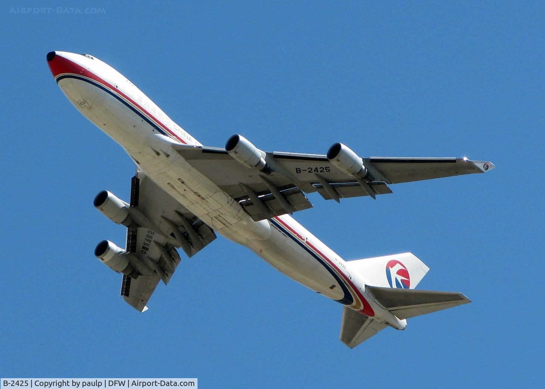 B-2425, 2006 Boeing 747-40BF/ER/SCD C/N 35207/1377, Off of 36R at DFW.