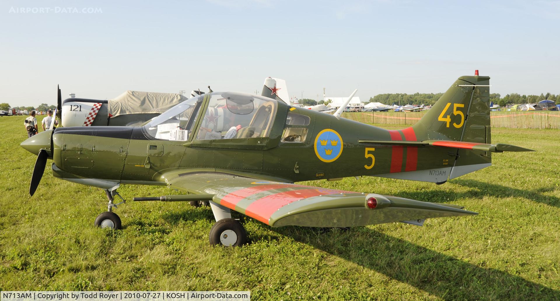 N713AM, 1972 Scottish Aviation Sk.61E Bulldog C/N BH100/157, EAA AIRVENTURE 2010