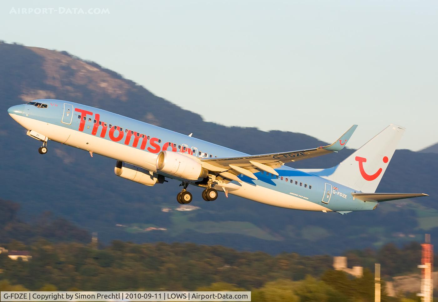 G-FDZE, 2008 Boeing 737-8K5 C/N 35137, G-FDZE @ Salzburg Airport