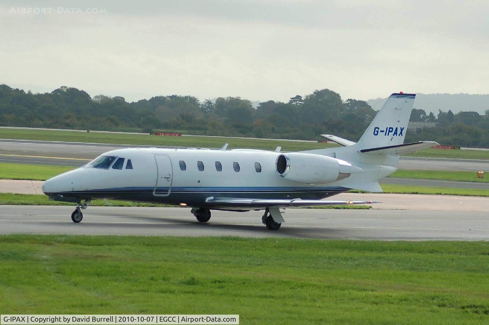 G-IPAX, 2002 Cessna 560XL Citation Excel C/N 560-5228, G-IPAX Cessna 560XL taxiing at Manchester Airport