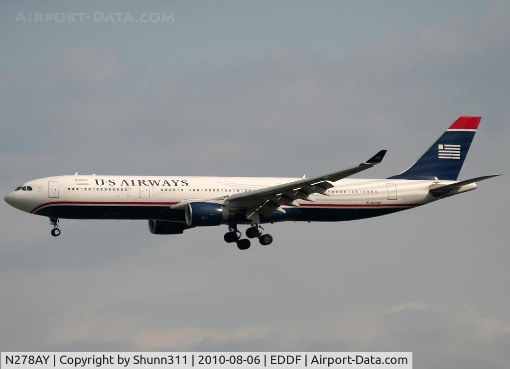 N278AY, 2001 Airbus A330-323 C/N 0388, Landing rwy 25R