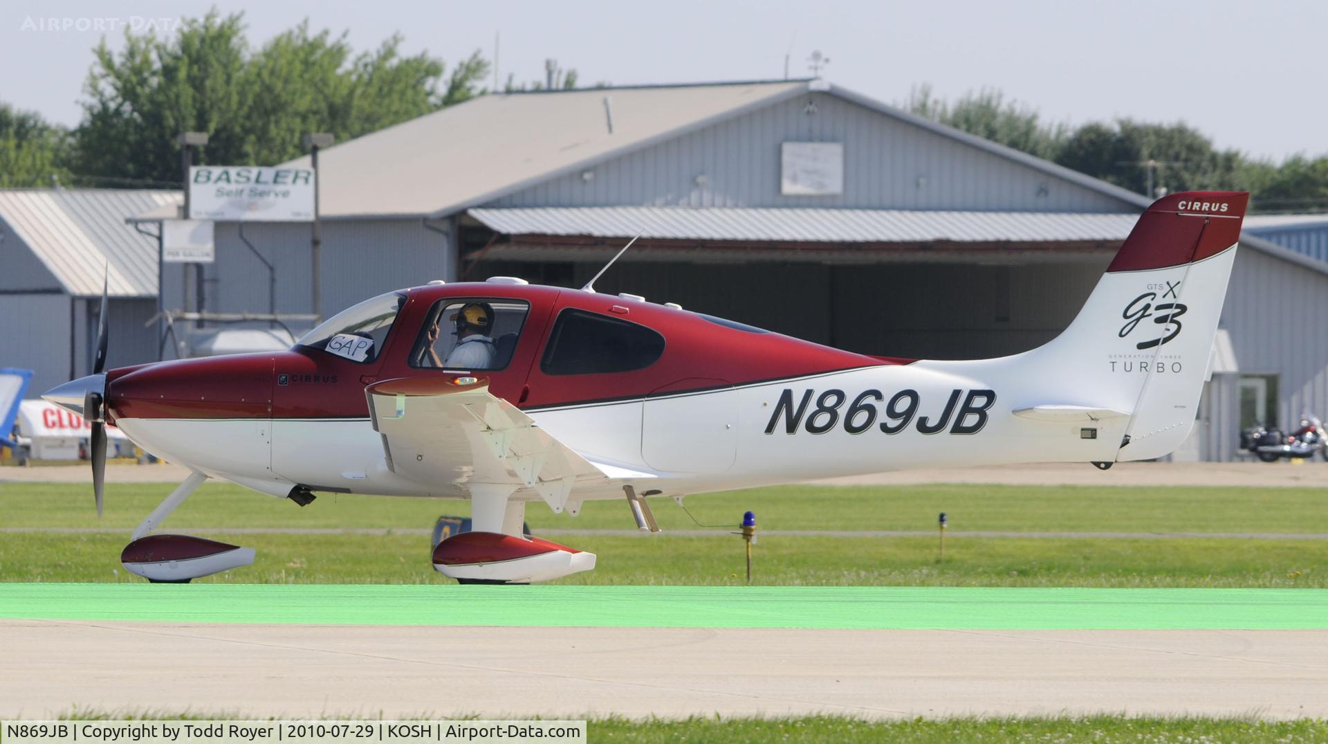 N869JB, 2008 Cirrus SR22 C/N 2910, EAA AIRVENTURE 2010