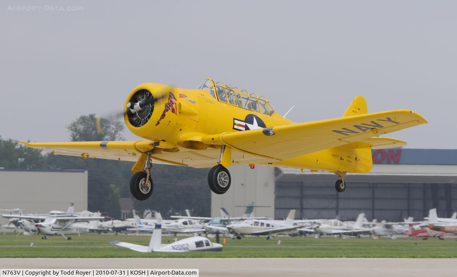 N763V, 1943 North American SNJ-4 Texan C/N 88-13763, EAA AIRVENUTRE 2010
