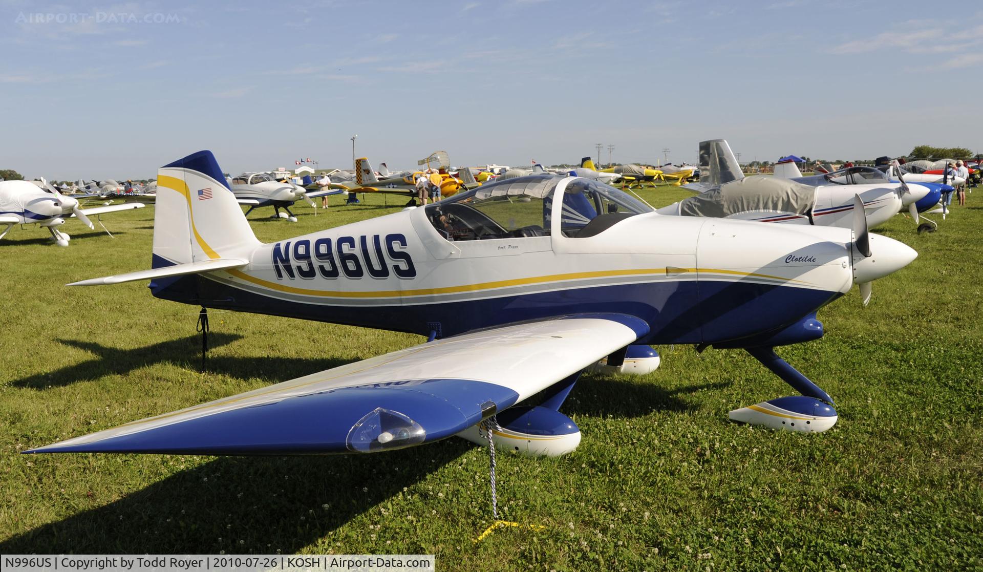 N996US, 1999 Vans RV-6A C/N 20896, EAA AIRVENTURE 2010