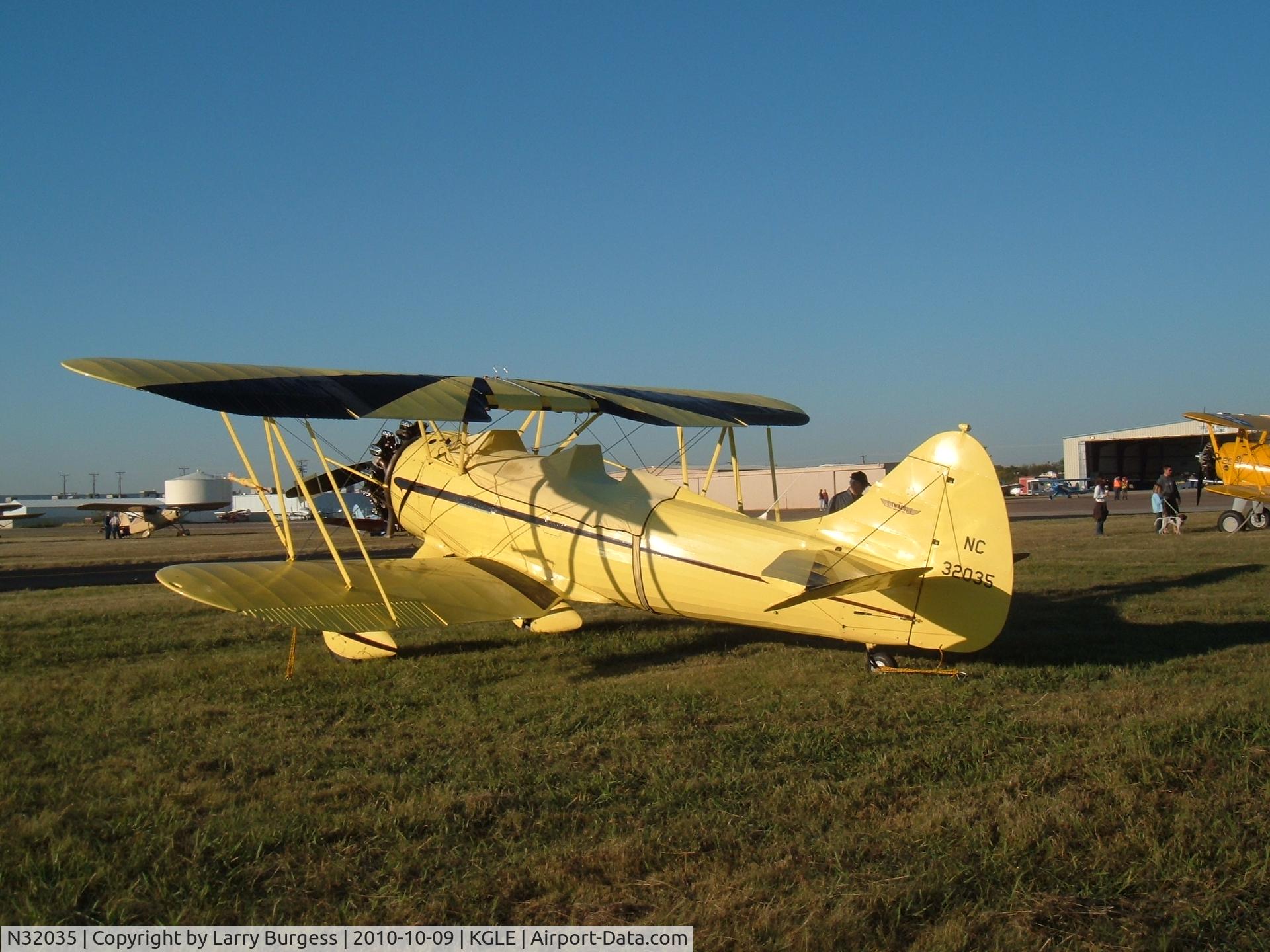 N32035, 1941 Waco UPF-7 C/N 5666, At the Fall Festival of Flight — the 48th Annual Fly-in at the Gainesville Municipal Airport hosted by the Texas Chapter of the Antique Airplane Association