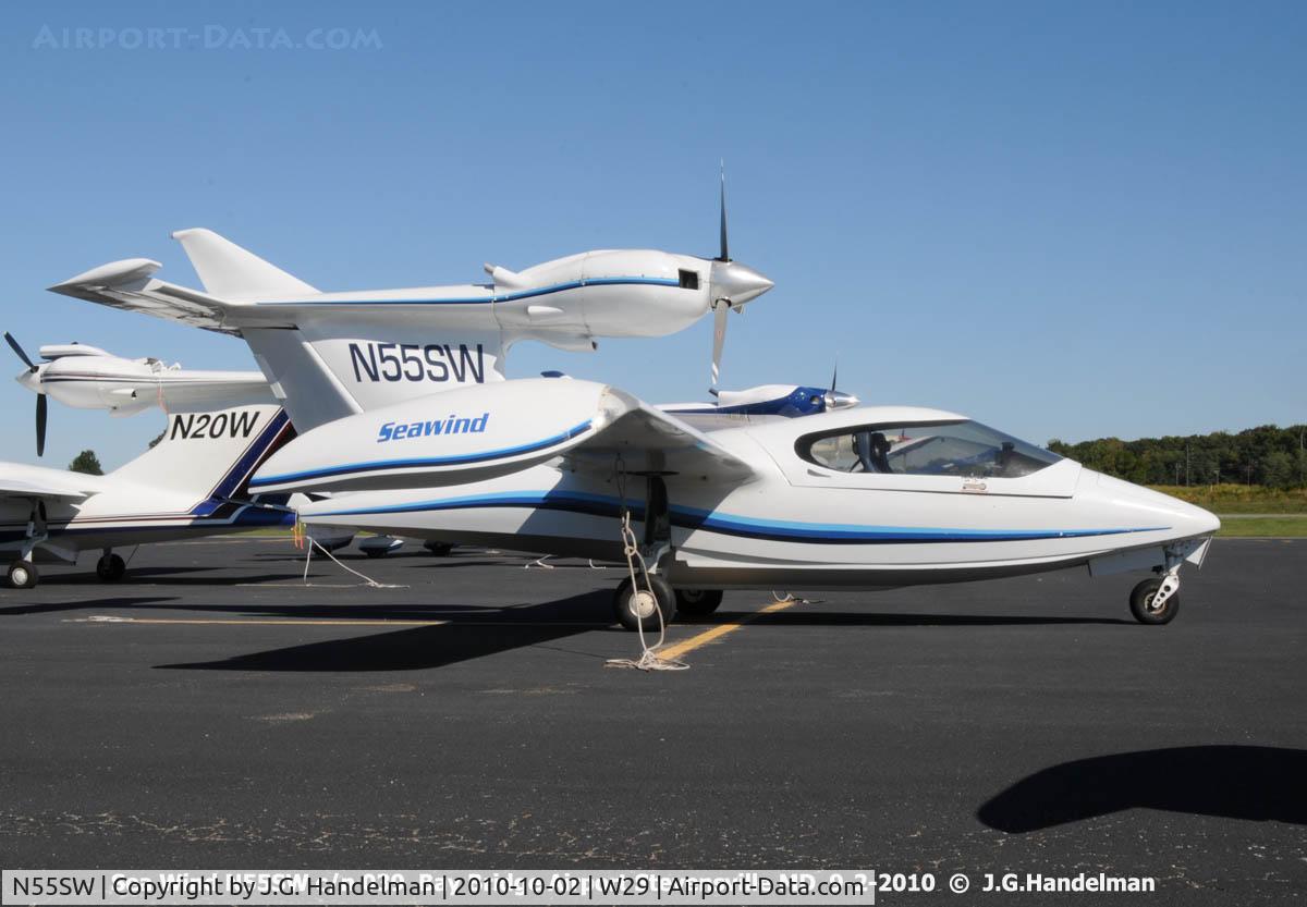 N55SW, Seawind 3000 C/N 039, at Bay Bridge Airport