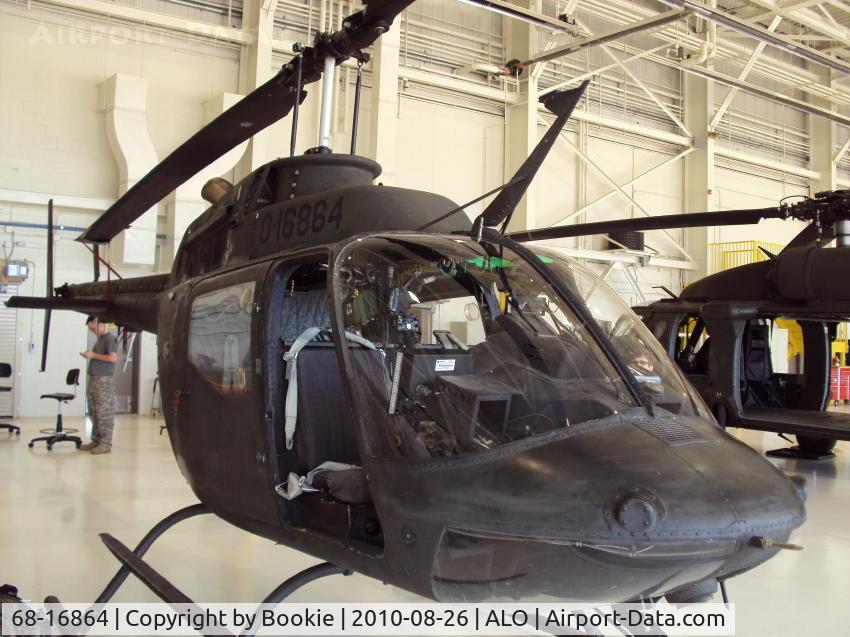 68-16864, 1968 Bell OH-58A Kiowa C/N 40178, 864 as she now appears togged out for her new role of drug interdiction in Iowa.  She may be 43 years old, but she's still in the thick of it catching the bad guys.  