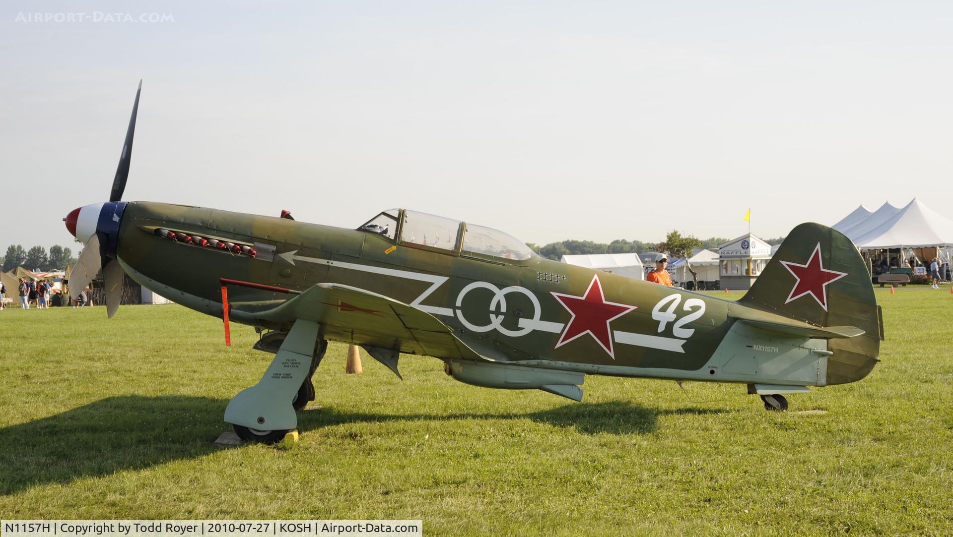 N1157H, 1994 Yakovlev Yak-9U-M C/N 0470402, EAA AIRVENTURE 2010