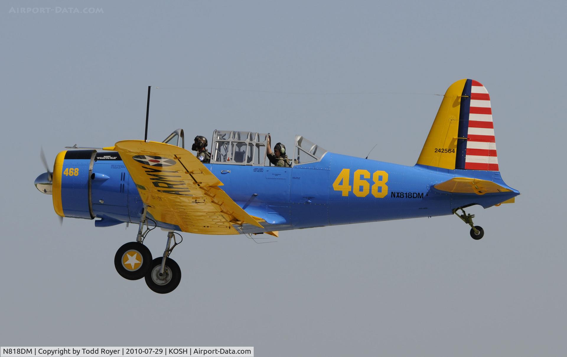 N818DM, 1943 Consolidated Vultee BT-13A C/N 9642, EAA AIRVENTURE 2010