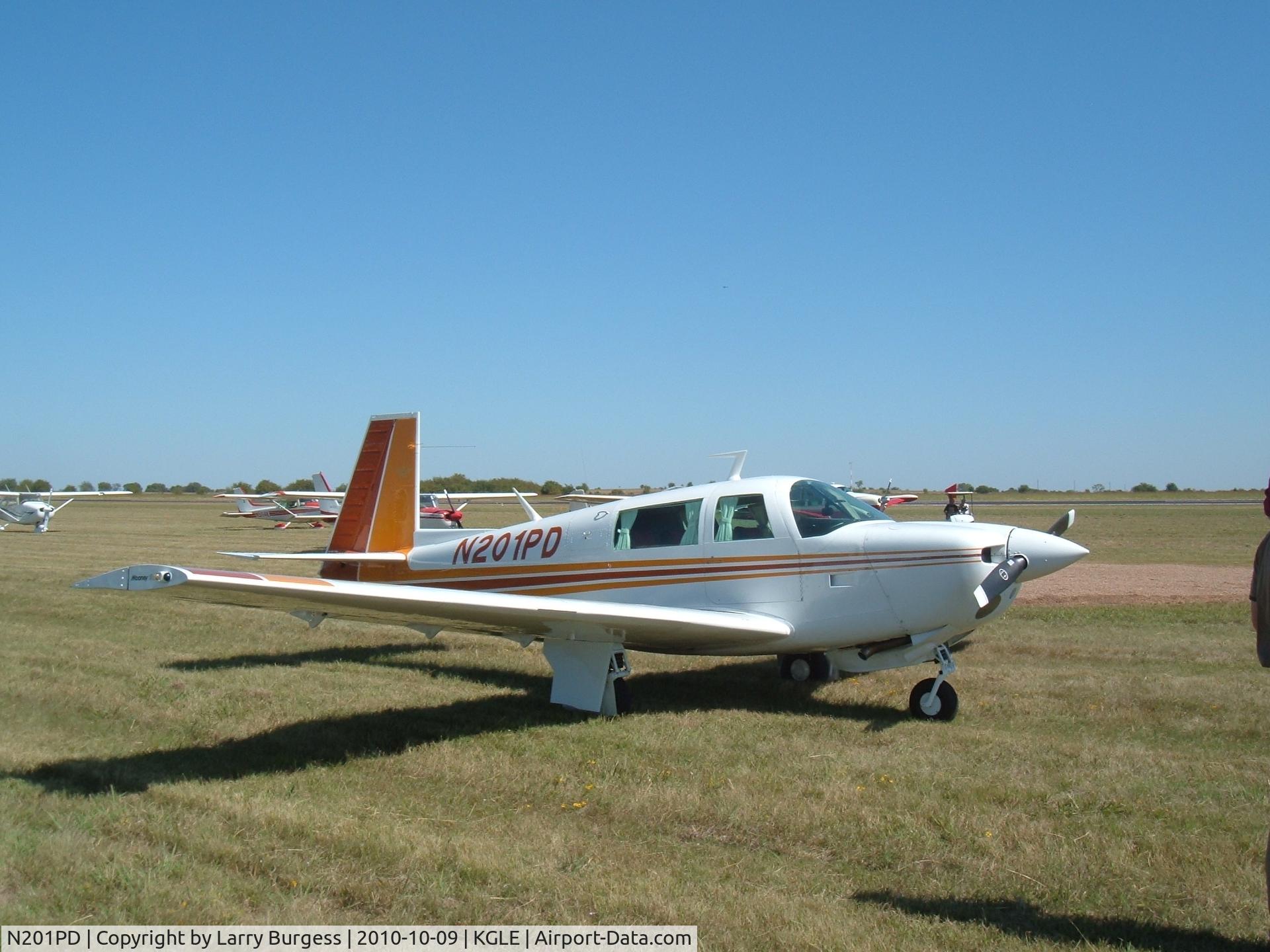 N201PD, 1977 Mooney M20J 201 C/N 24-0170, At the Fall Festival of Flight — the 48th Annual Fly-in at the Gainesville Municipal Airport hosted by the Texas Chapter of the Antique Airplane Association
