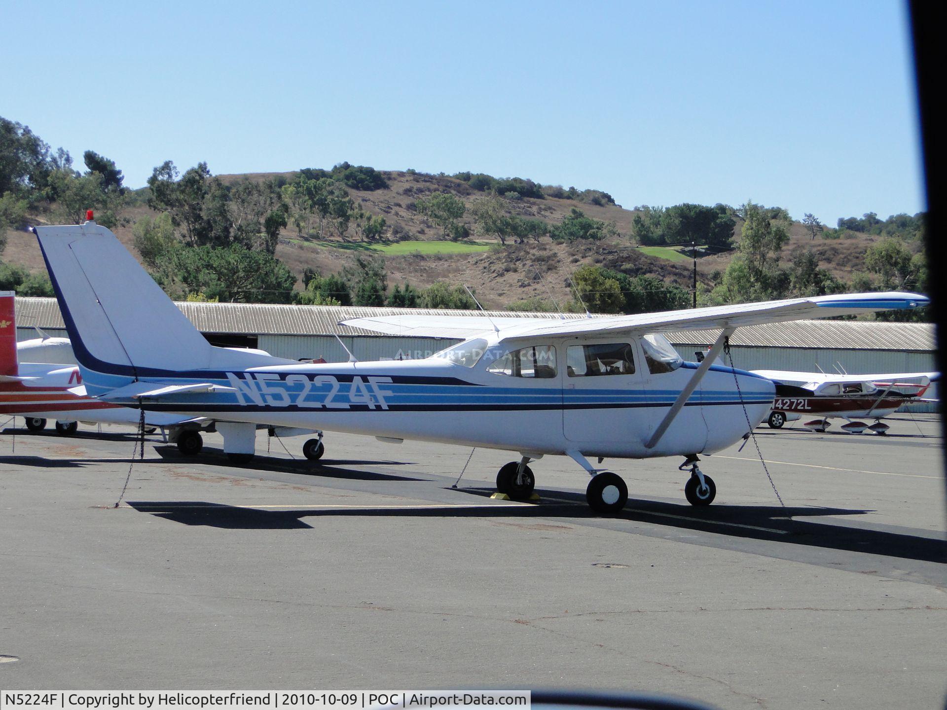N5224F, 1965 Cessna 172F C/N 17253263, Parked in the southwest center parking area