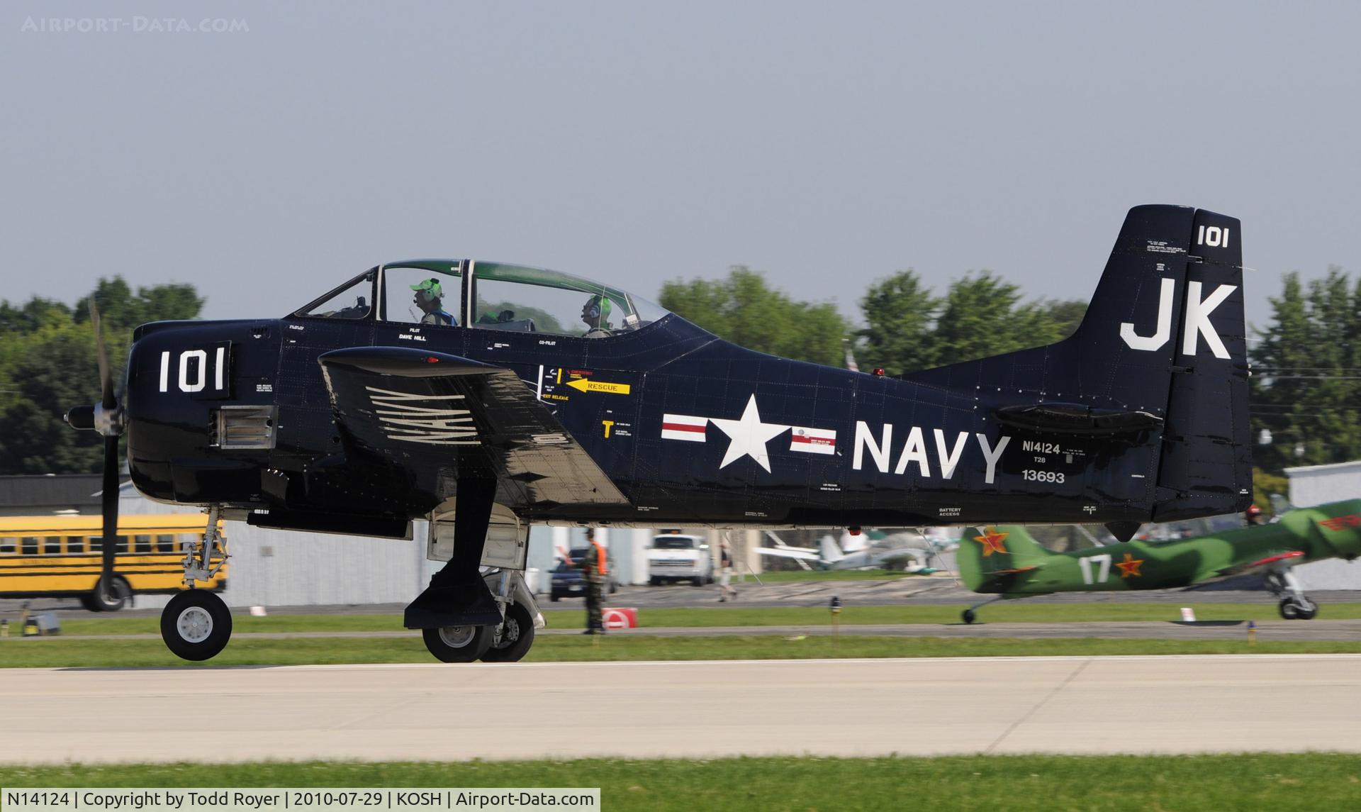 N14124, 1951 North American T-28A Trojan C/N 51-3693, EAA AIRVENTURE 2010