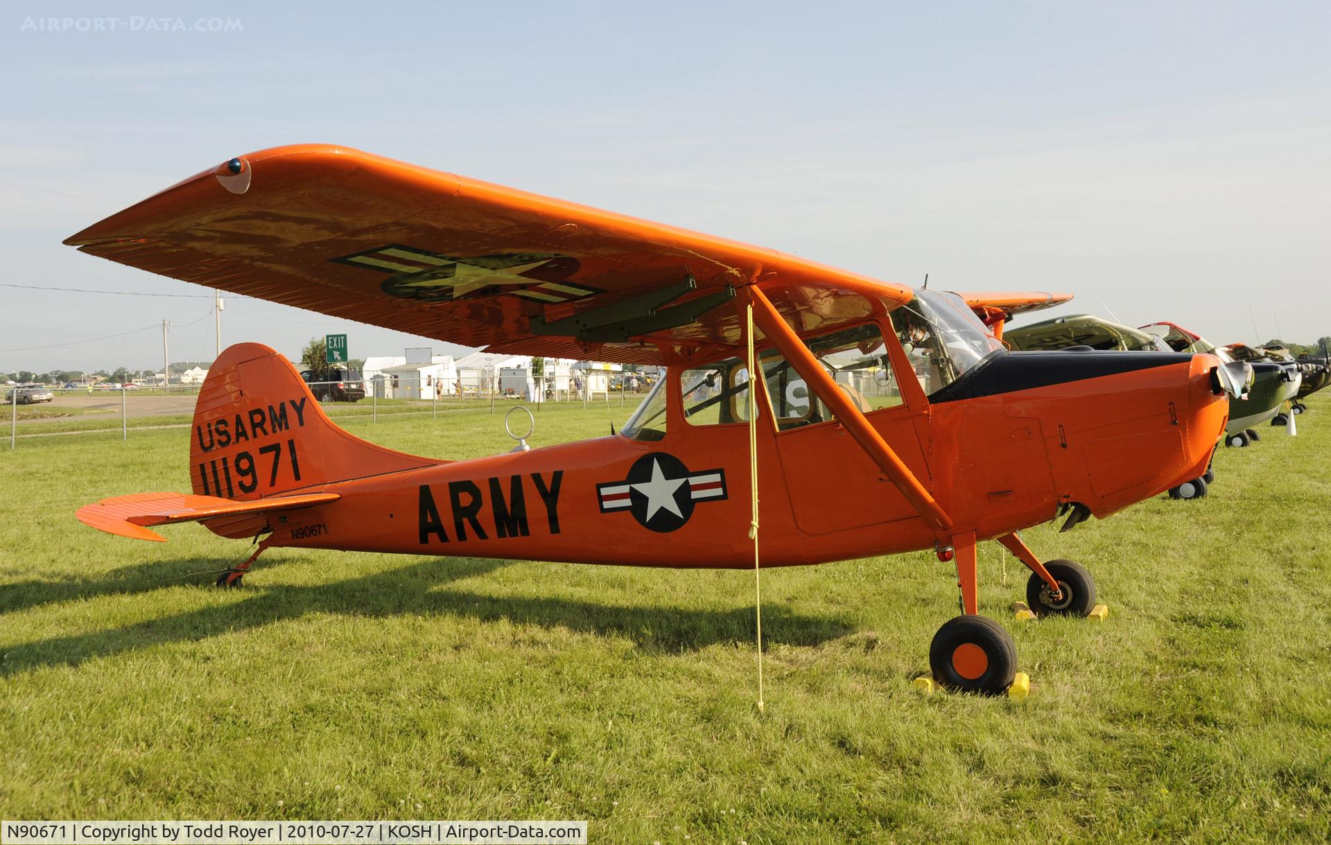 N90671, 1951 Cessna O-1A Bird Dog C/N 22285, EAA AIRVENTURE 2010