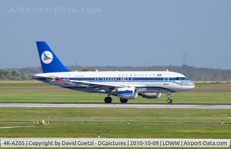 4K-AZ05, 2006 Airbus A319-111 C/N 2788, Carrying the national football team of Azerbaijan.