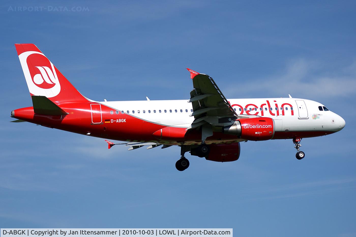 D-ABGK, 2008 Airbus A319-112 C/N 3447, D-ABGK @ Linz Airport