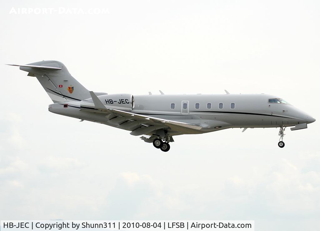 HB-JEC, 2004 Bombardier Challenger 300 (BD-100-1A10) C/N 20029, Landing rwy 16... Official aircraft from FC Bâle...