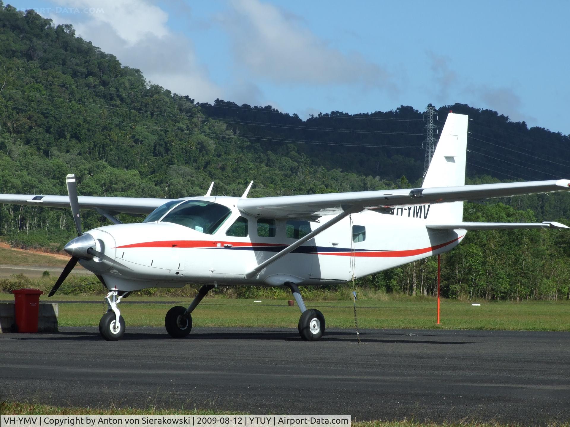 VH-YMV, 1987 Cessna 208 Caravan I C/N 20800114, VH-YMV @ YTUY (Tully) Cessna 208 Caravan 1 c/n 20800114 1st reg au 17 April 2009. Used as drop plane