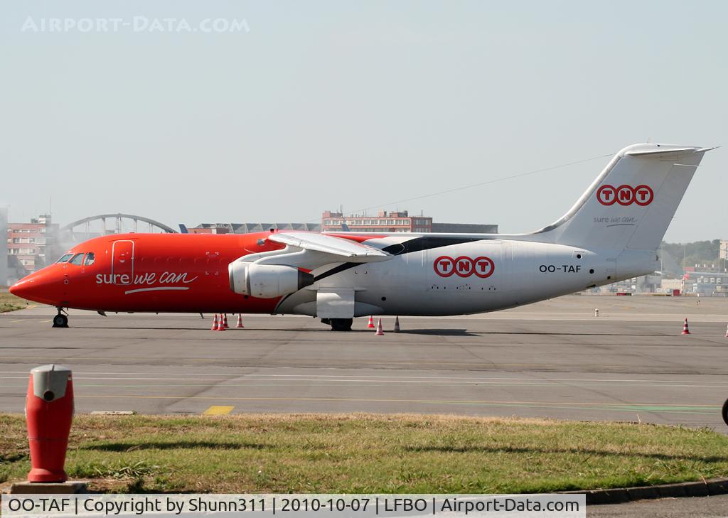 OO-TAF, 1990 British Aerospace BAe-146-300QT Quiet Trader C/N E3186, Parked at the old Terminal... Additional 'Sure we Can' titles now...