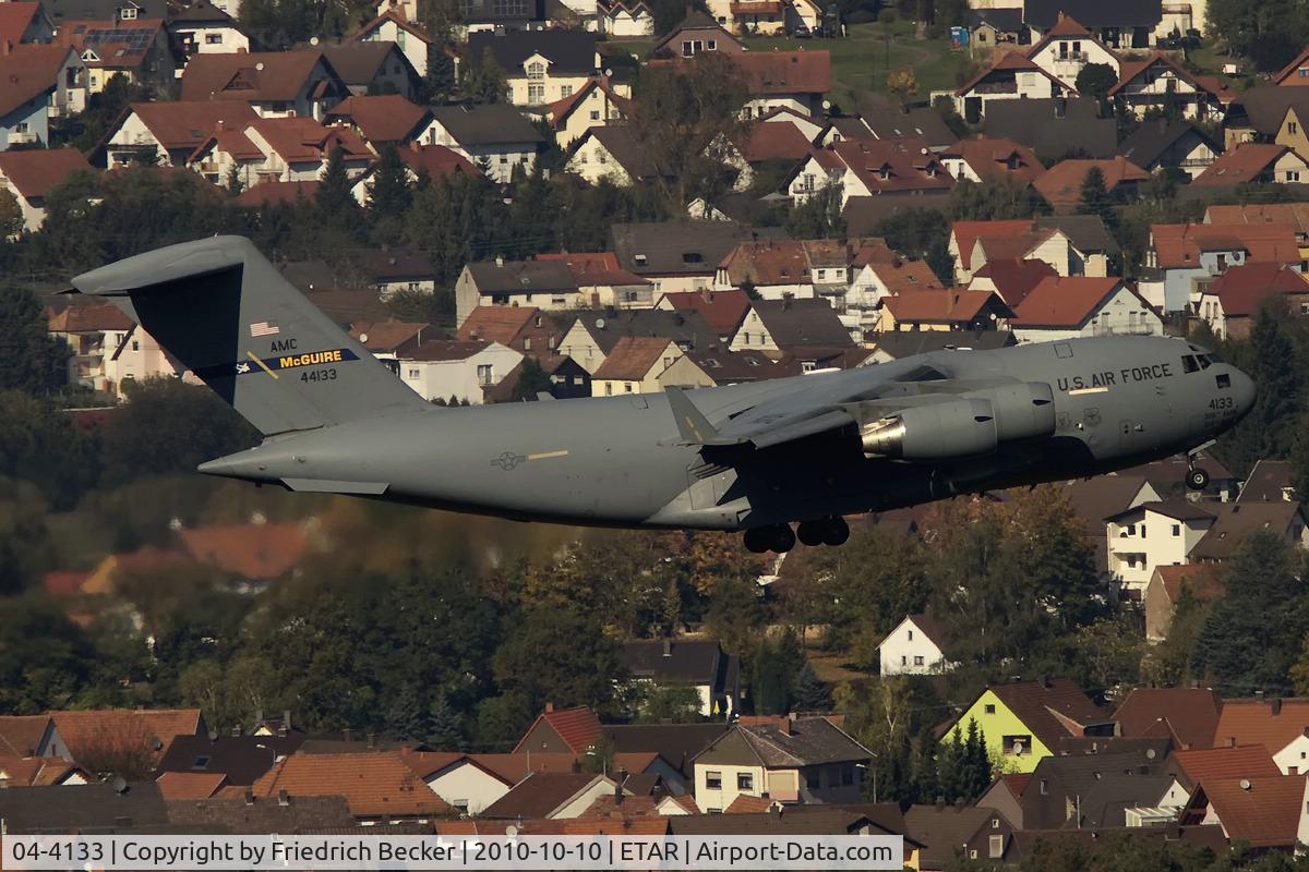 04-4133, 2004 Boeing C-17A Globemaster III C/N P-133, on final RW08, Ramstein village in the background