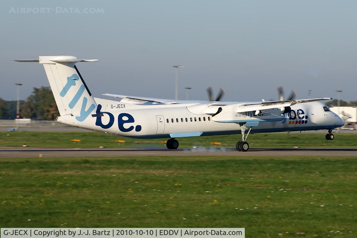 G-JECX, 2007 De Havilland Canada DHC-8-402Q Dash 8 C/N 4155, DSLR-A230 (55-200mm)