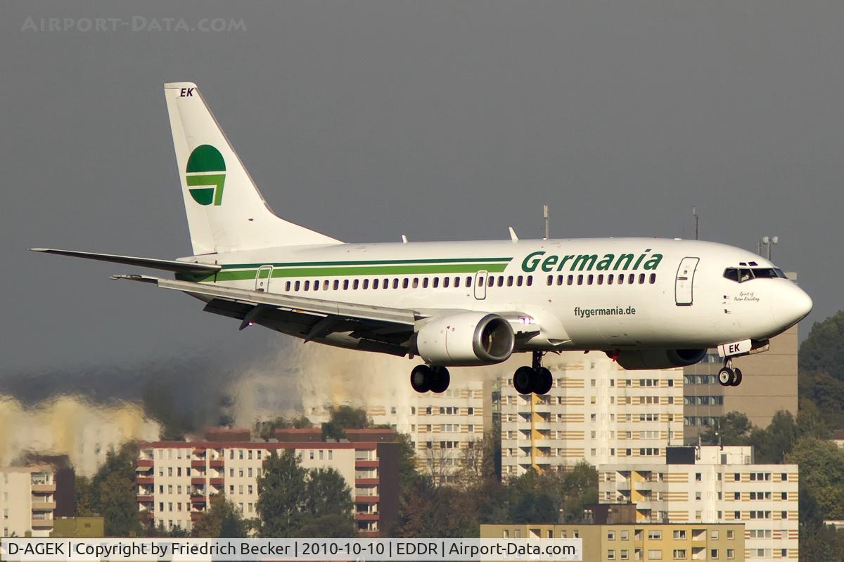 D-AGEK, 1991 Boeing 737-3M8 C/N 25015, on final RW09