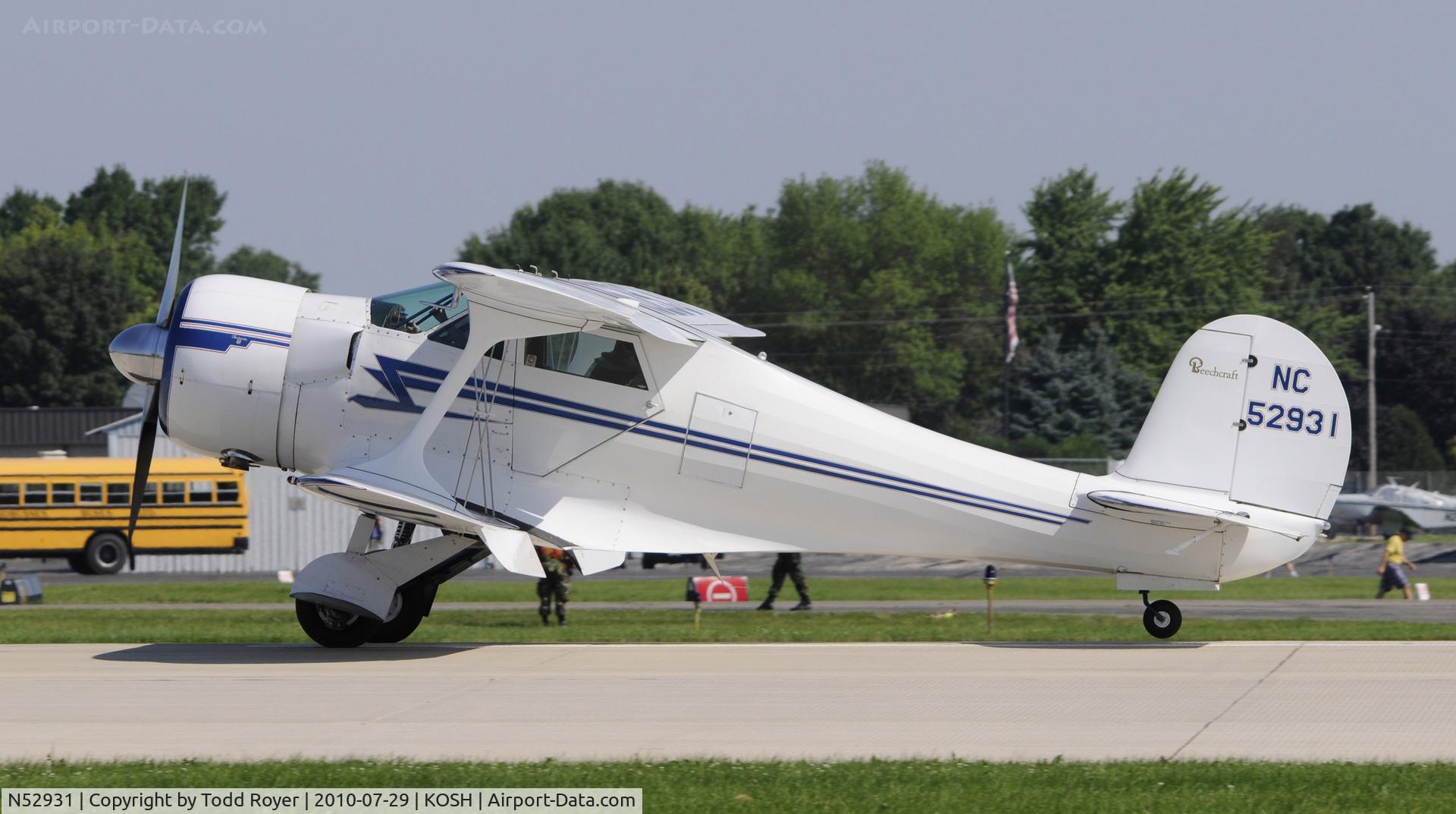 N52931, 1943 Beech D17S Staggerwing C/N 4833, EAA AIRVENTURE 2010