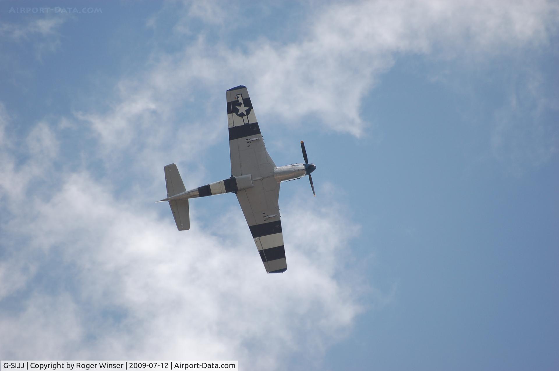 G-SIJJ, 1944 North American P-51D Mustang C/N 122-31894 (44-72035), Off airport. Jumpin Jacques being displayed at the Wales National Airshow, Swansea Bay, Wales, UK.