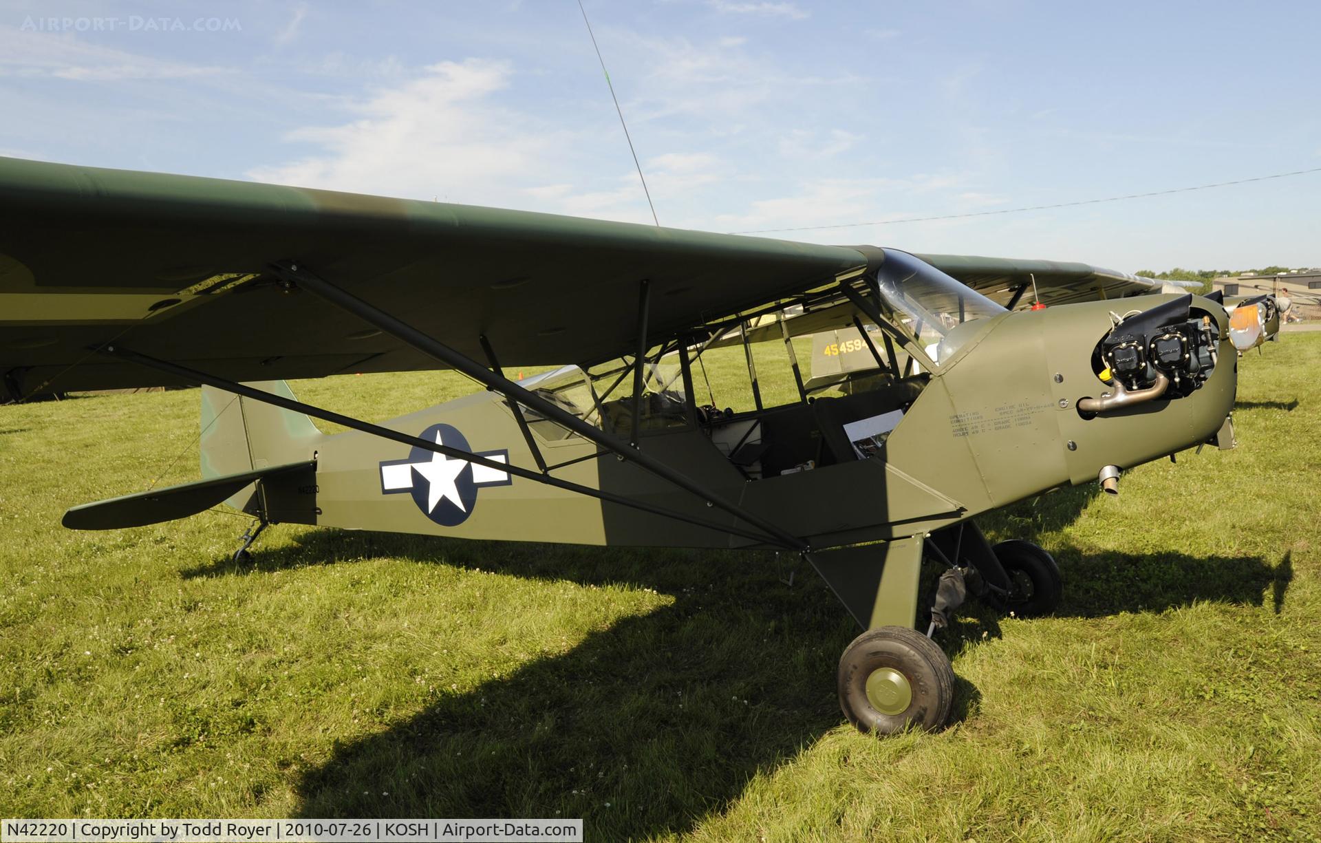 N42220, 1945 Piper J3C-65 Cub Cub C/N 14470, EAA AIRVENTURE 2010