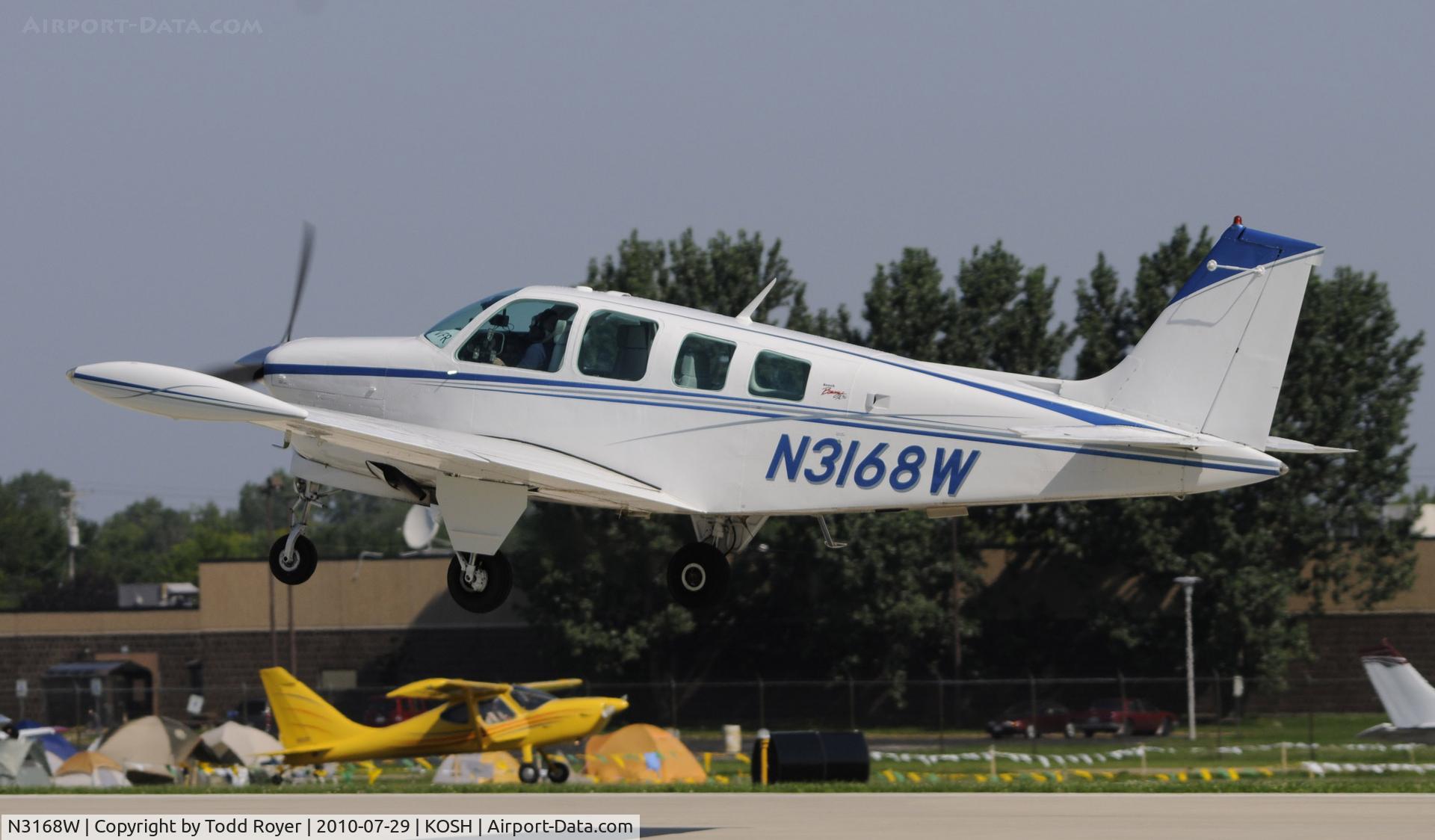 N3168W, 1974 Beech A36 Bonanza 36 C/N E-510, EAA AIRVENTURE 2010