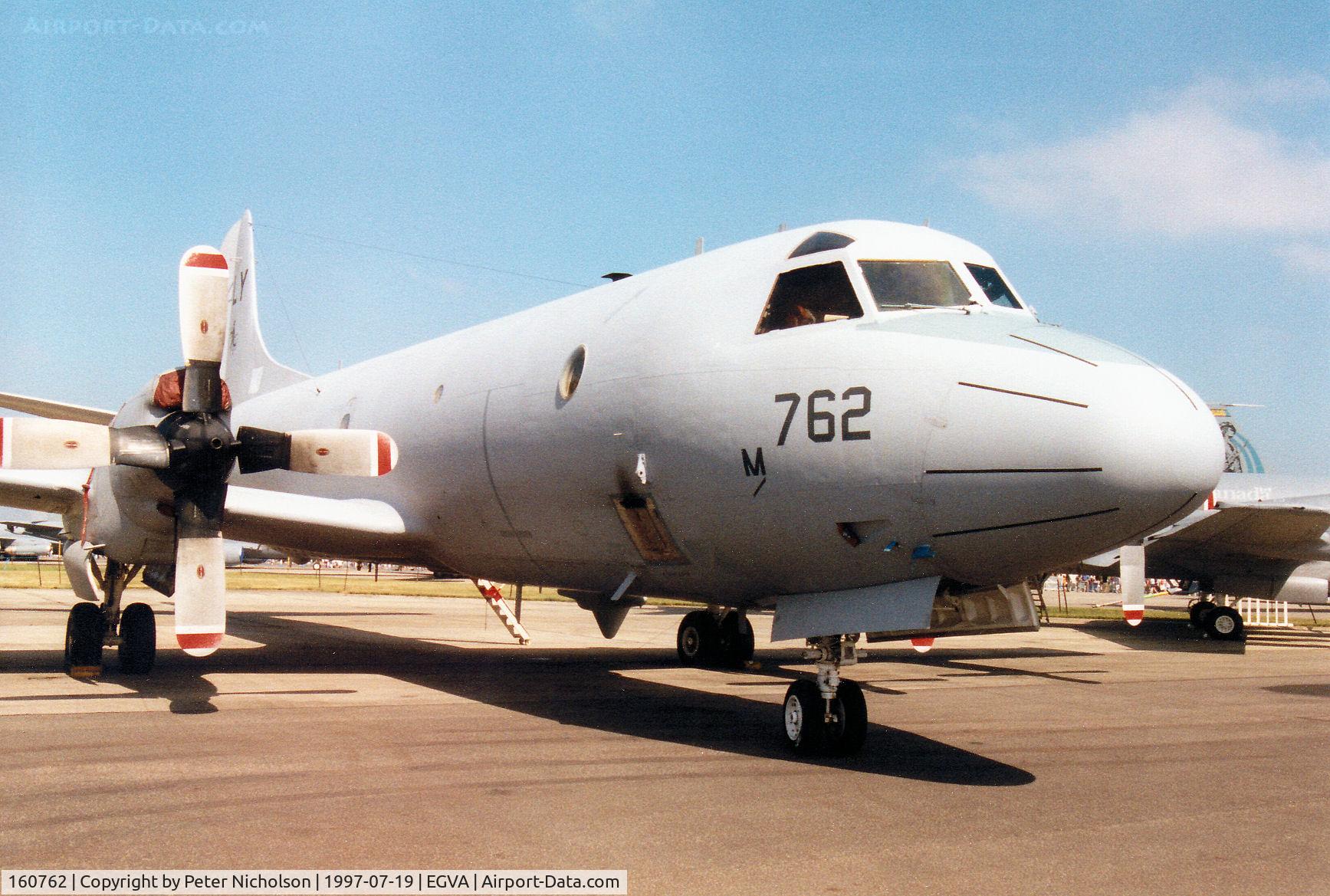 160762, Lockheed P-3C Orion C/N 285A-5671, Another view of the Patrol Squadron VP-92 P-3C Orion on display at the 1997 Intnl Air Tattoo at RAF Fairford.