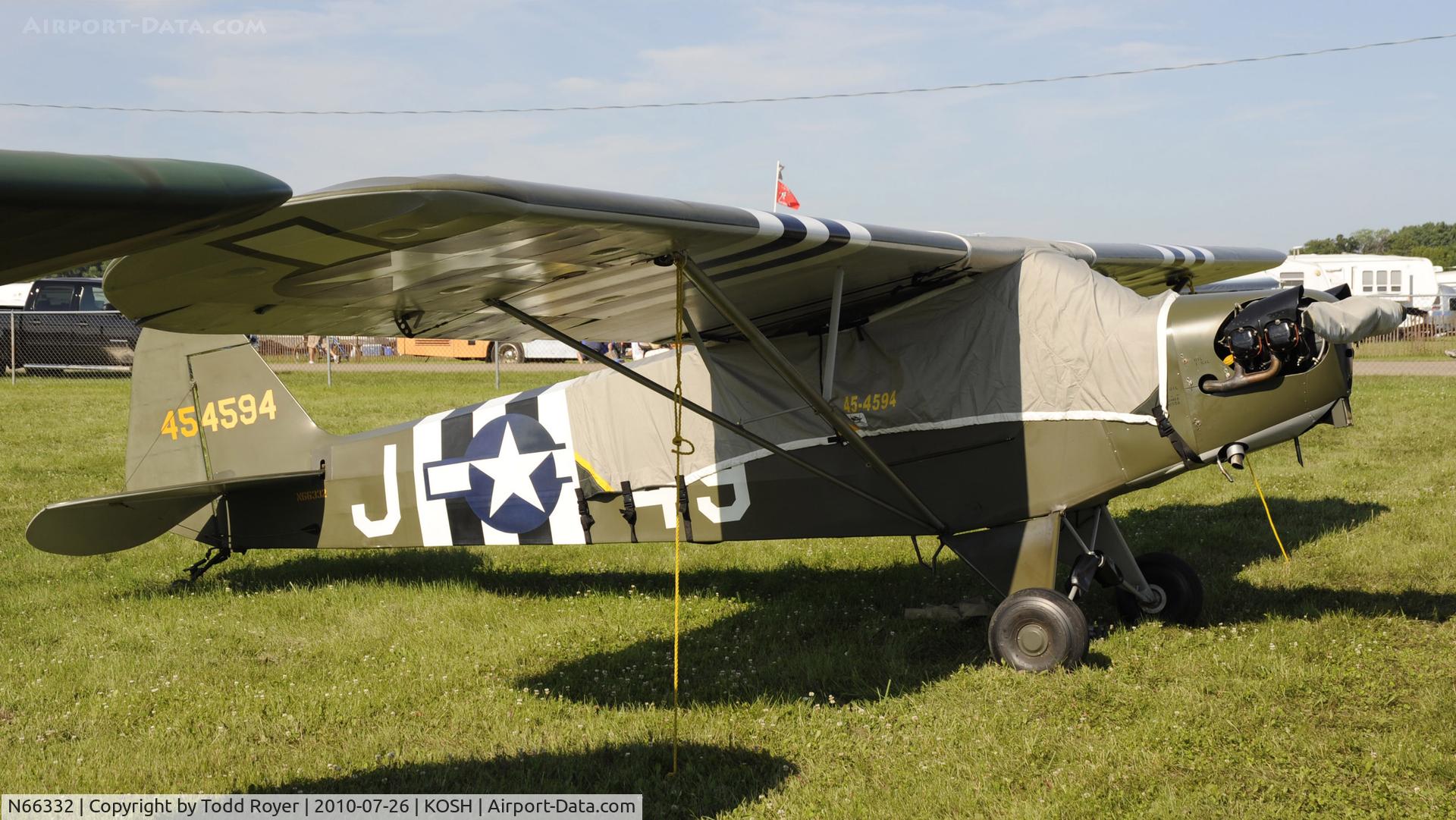 N66332, 1945 Piper L-4J Grasshopper (J3C-65D) C/N 13334, EAA AIRVENTURE 2010