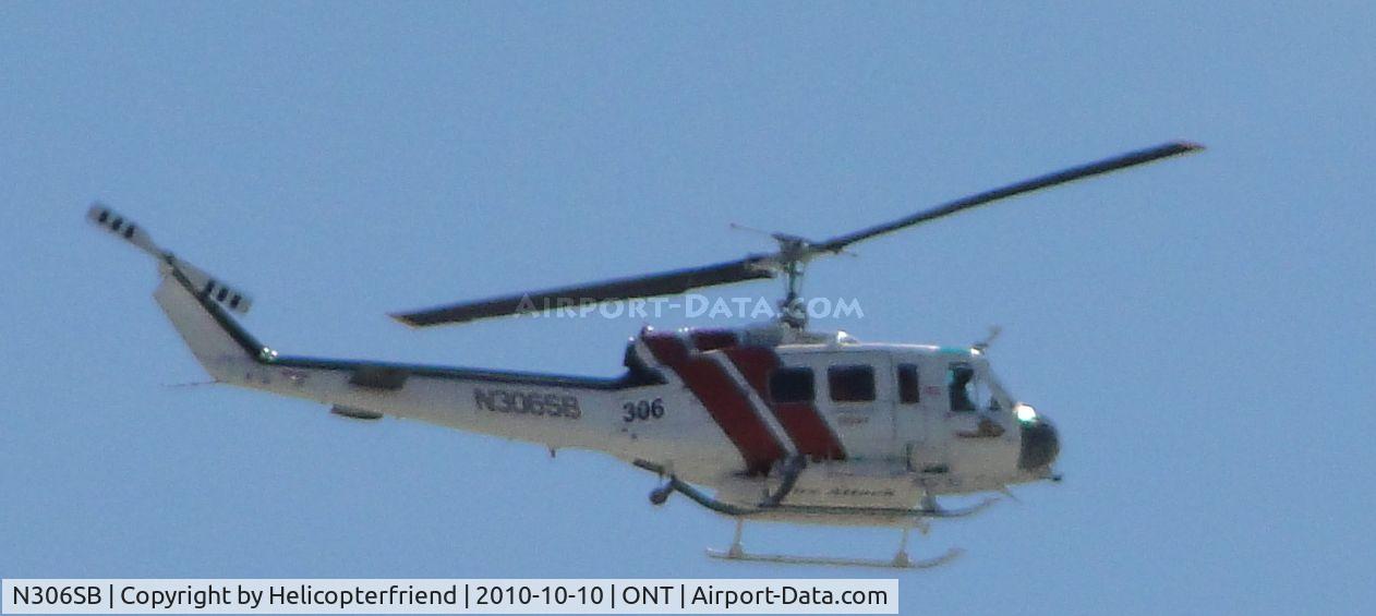 N306SB, 1971 Bell UH-1H Iroquois C/N 13041, Flying southwest approximately 1 1/2 mile south of Ontario before turning south and heading out