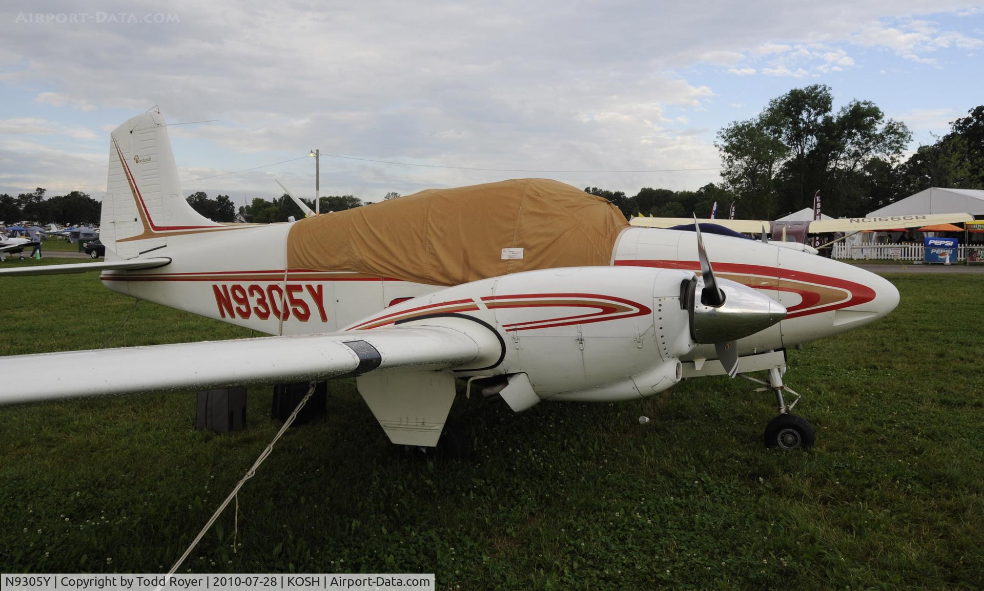 N9305Y, 1960 Beech B95 Travel Air C/N TD-438, EAA AIRVENTURE 2010