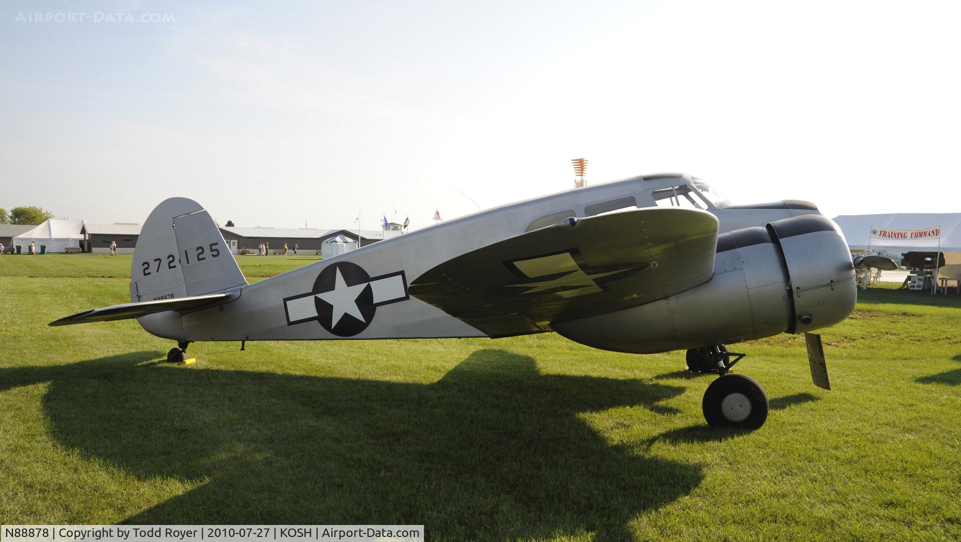 N88878, 1943 Cessna UC-78C (T-50) Bobcat C/N 4121, EAA AIRVENTURE 2010
