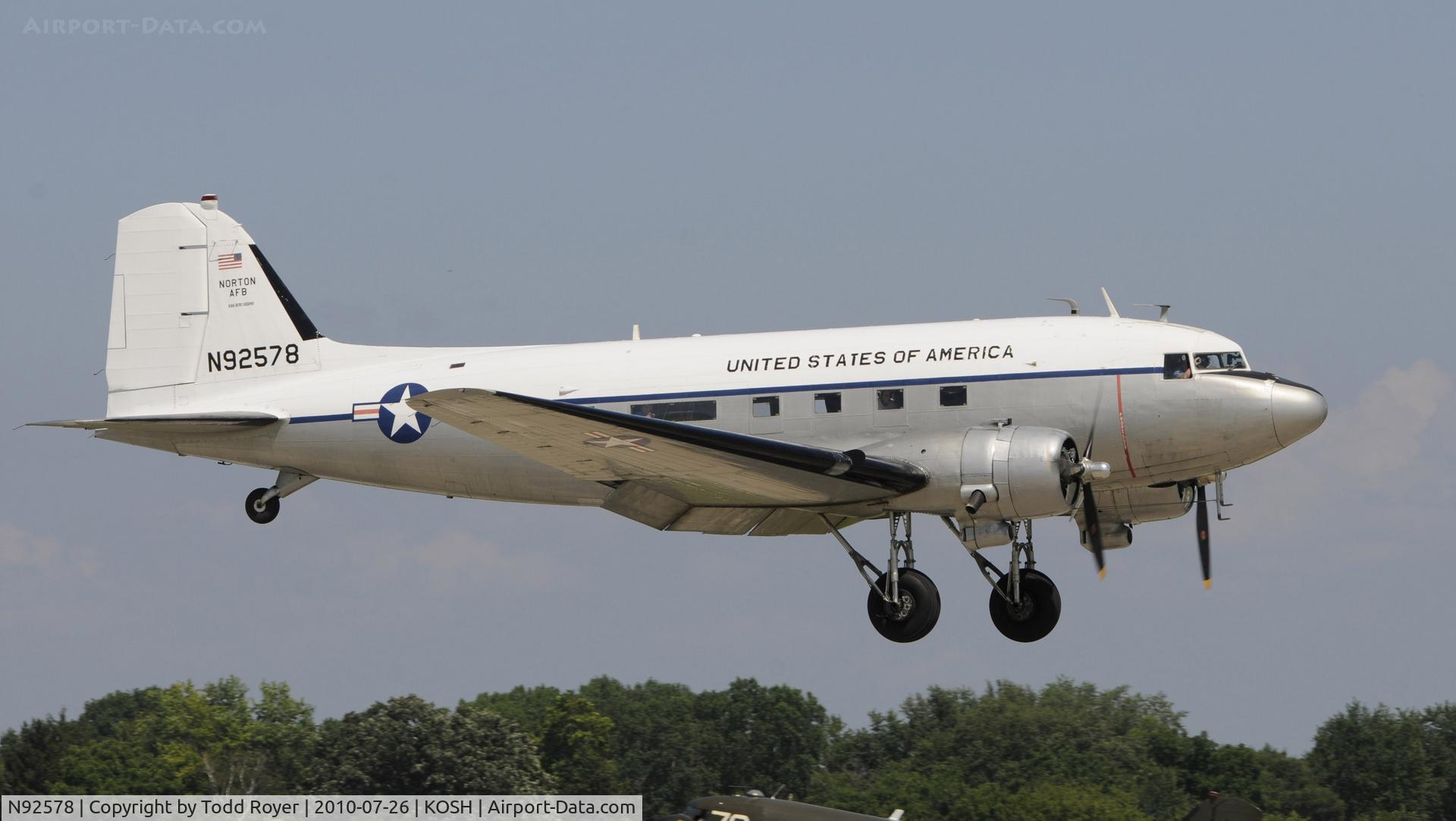 N92578, 1943 Douglas DC3C 1830-94 C/N 9028, EAA AIRVENTURE 2010