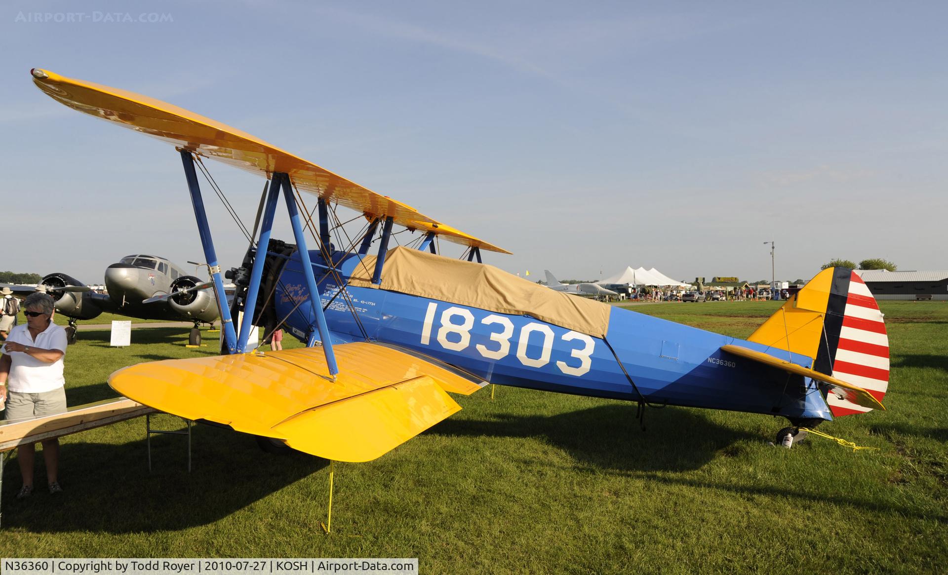 N36360, 1942 Boeing PT-13D Kaydet (E75) C/N 75-5887, EAA AIRVENTURE 2010