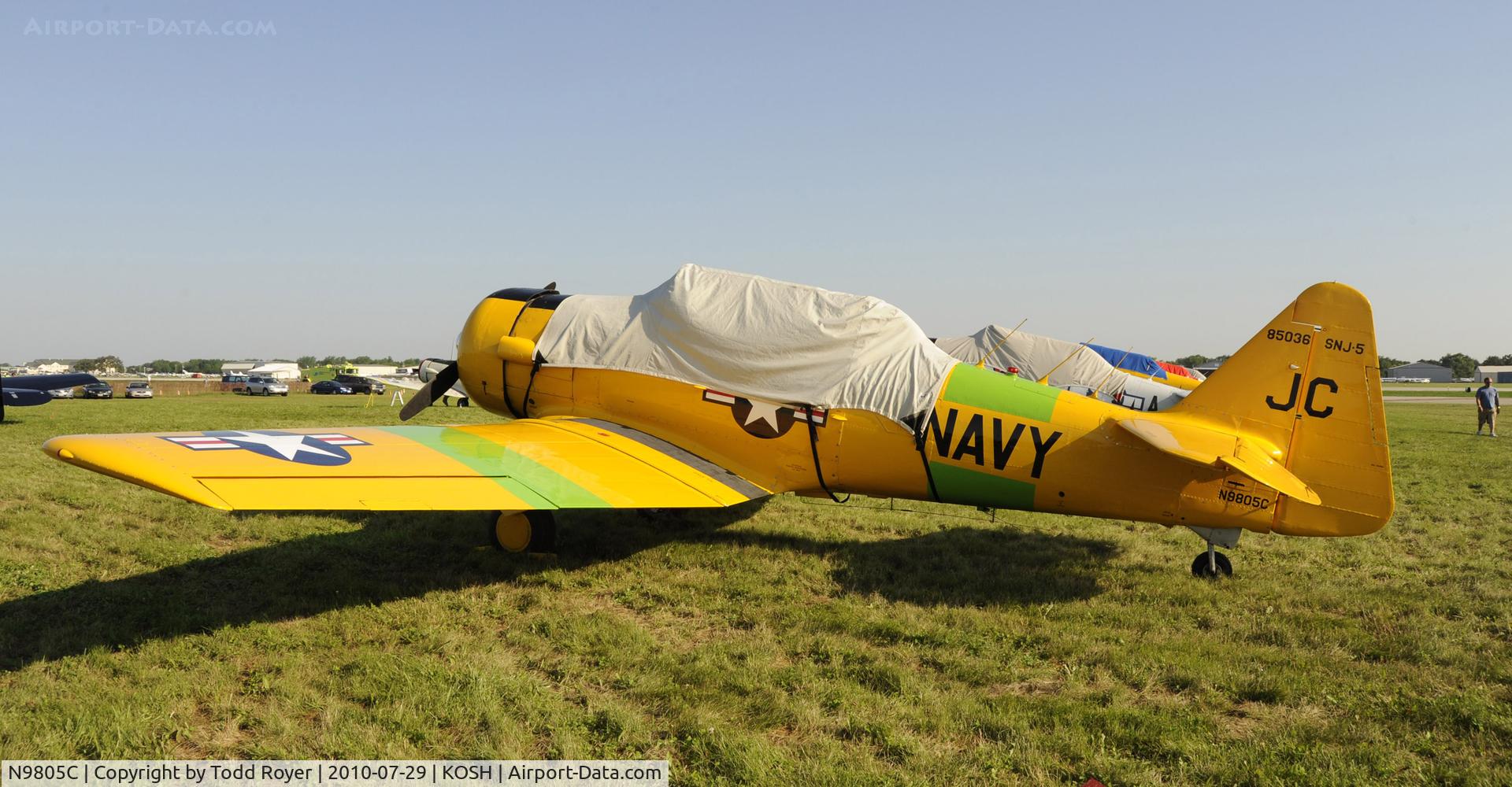 N9805C, 1945 North American SNJ-5B Texan C/N 85036, EAA AIRVENTURE 2010