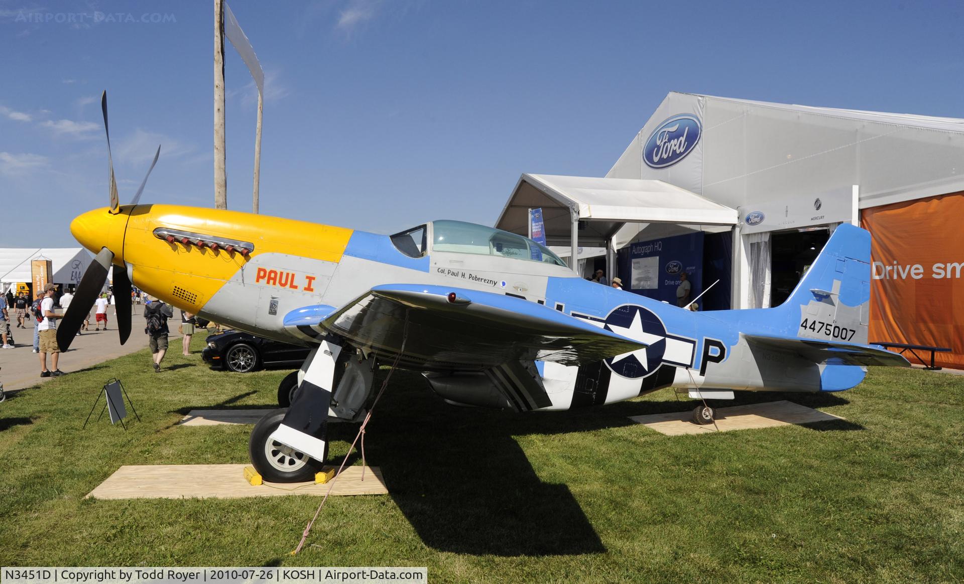 N3451D, 1944 North American F-51D Mustang C/N 122-41547, EAA AIRVENTURE 2010