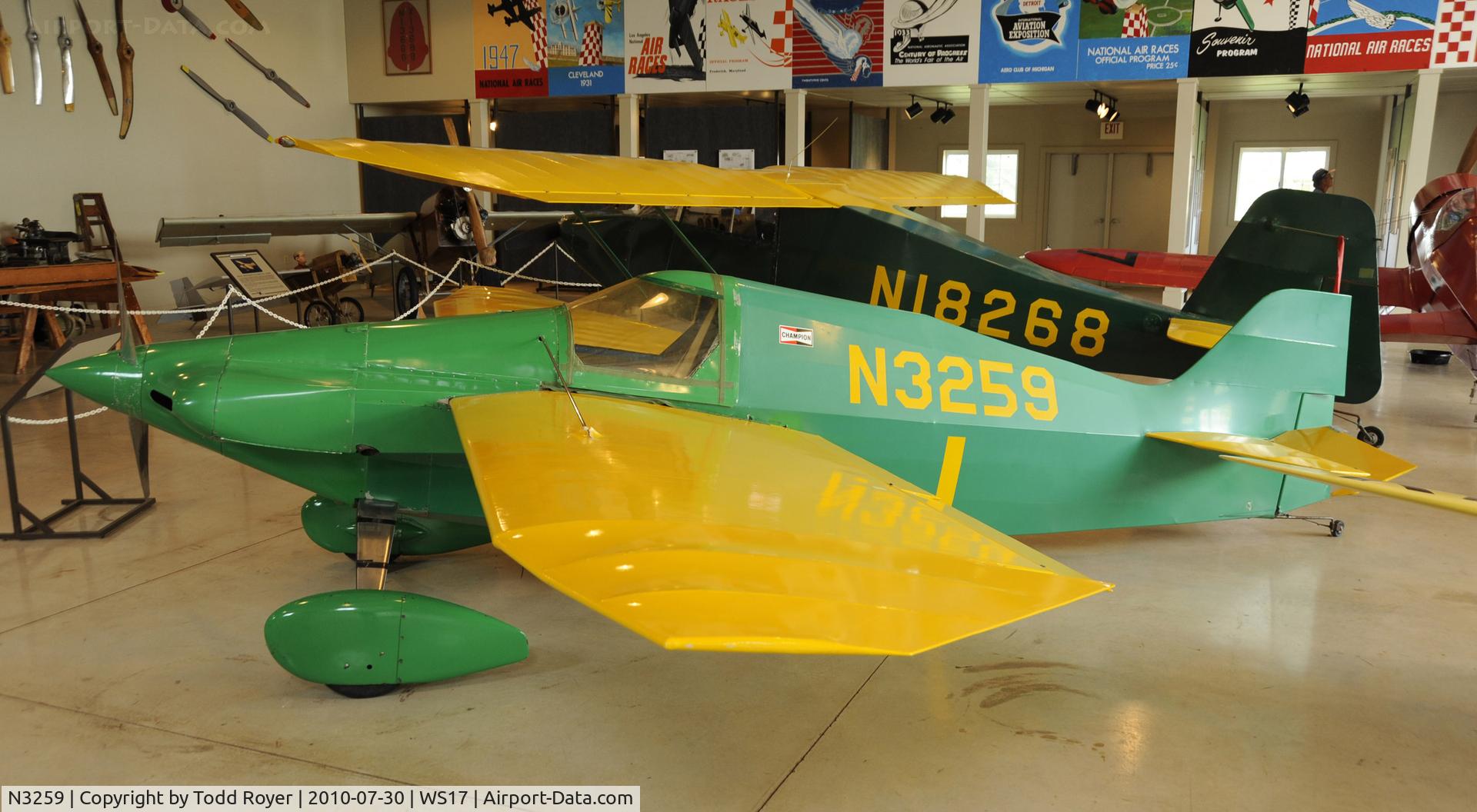 N3259, 1970 Wittman Witts V C/N 11, EAA AIRMUSEUM