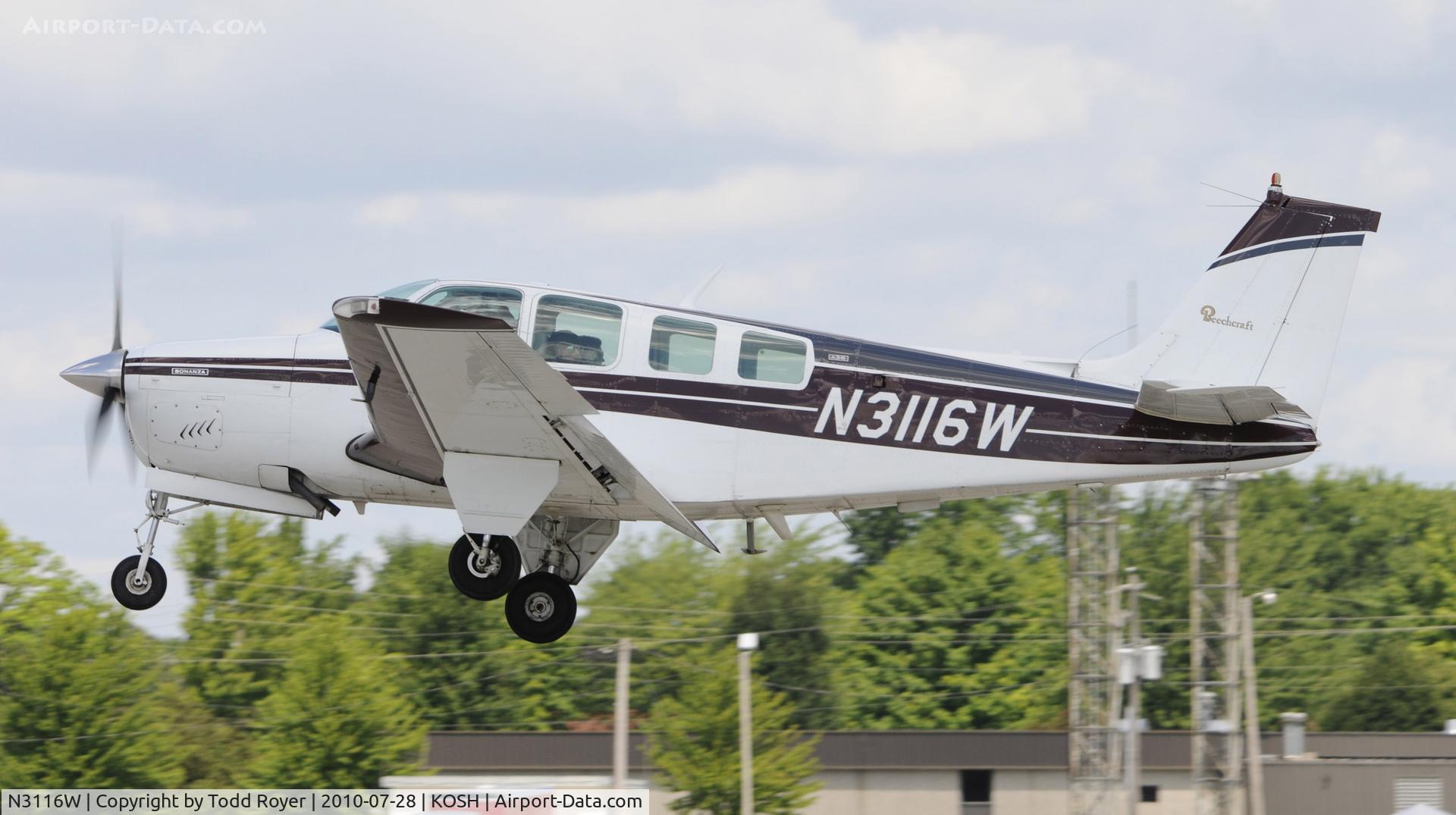 N3116W, 1973 Beech A36 Bonanza 36 C/N E-499, EAA AIRVENTURE 2010