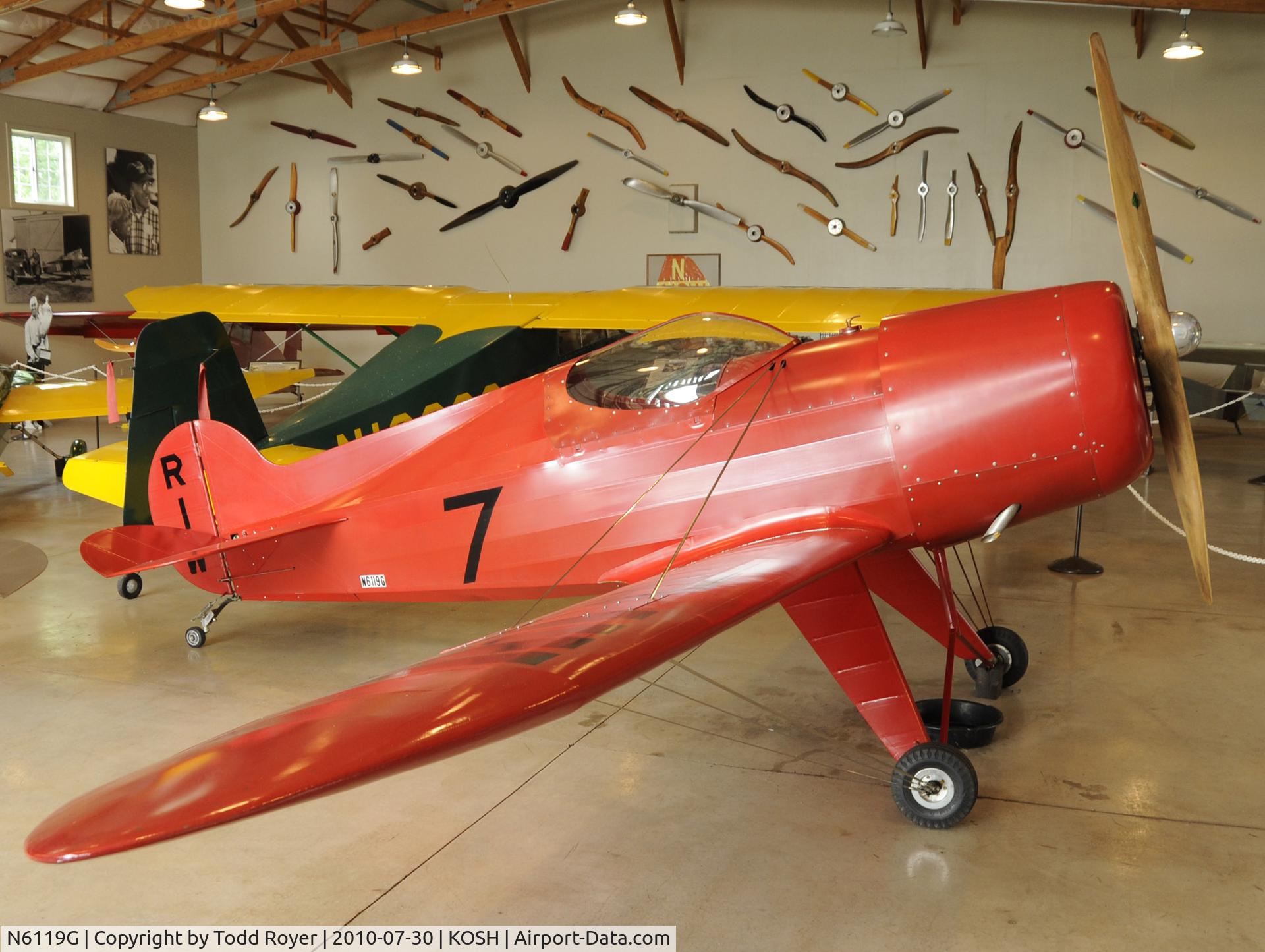 N6119G, 1998 Pobjoy Airmotors 1930 Special Replica C/N T-9, EAA AIRVENTURE 2010