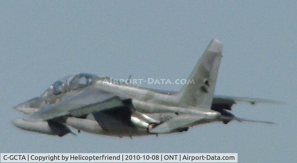 C-GCTA, 1979 Dassault-Dornier Alpha Jet A C/N 0014, #4 Man of Top Ace's four man flight, High Speed take off from runway 26R, trying to catch up with formation