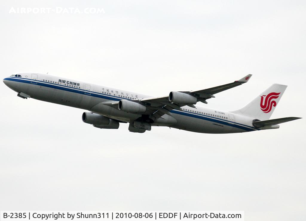 B-2385, Airbus A340-313 C/N 192, Taking off rwy 25R