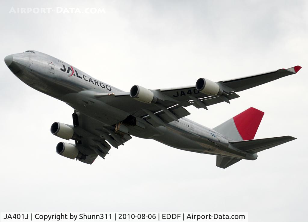 JA401J, 2004 Boeing 747-446F (SCD) C/N 33748, Taking off rwy 25L
