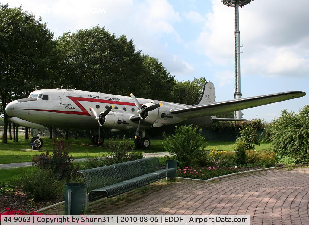 44-9063, 1944 Douglas C-54E Skymaster (DC-4) C/N 27289, Preserved at the Berlin Luftbrucken Denkmal, near the airport...