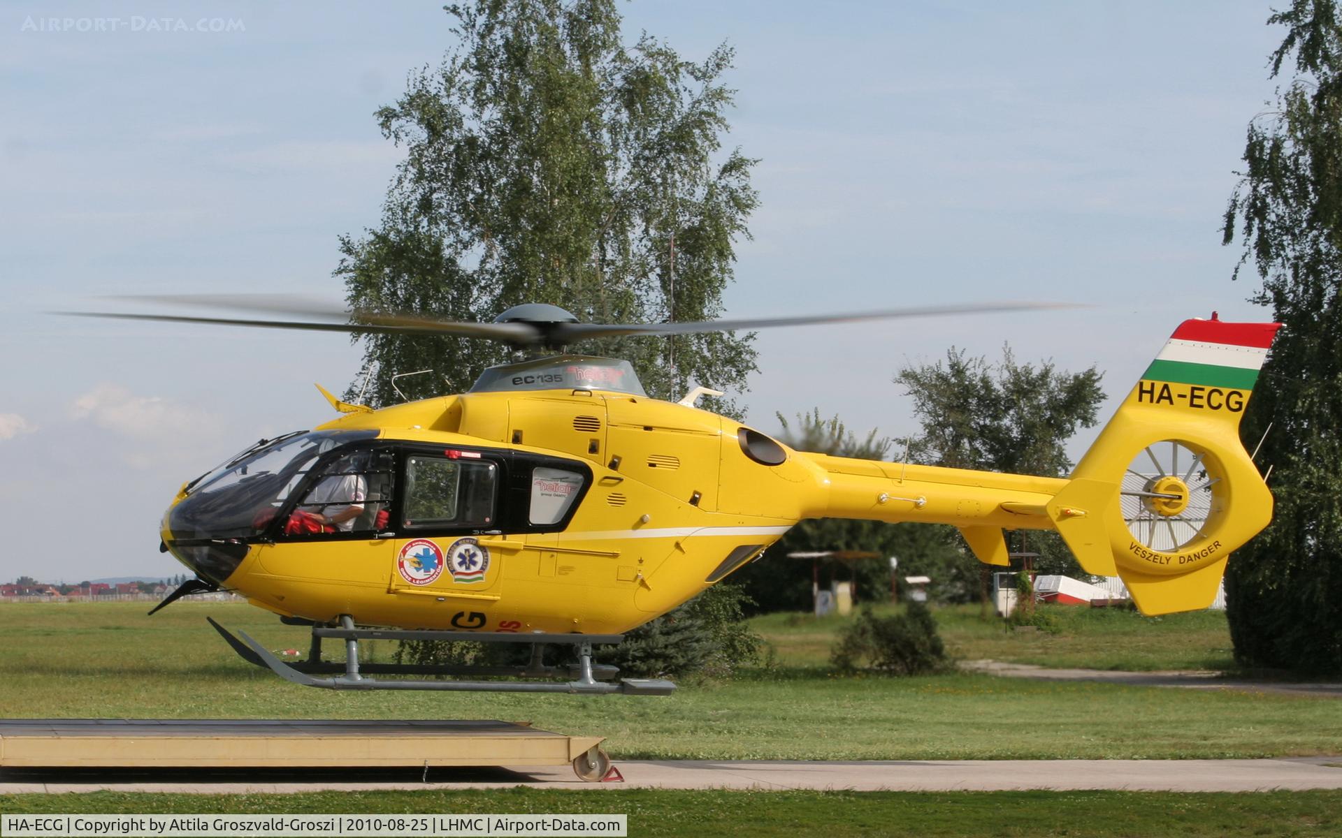 HA-ECG, 2005 Eurocopter EC-135T-2 C/N 0387, Miskolc Airport - Landing