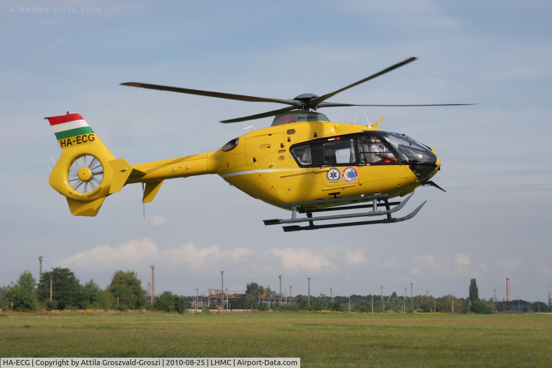 HA-ECG, 2005 Eurocopter EC-135T-2 C/N 0387, Miskolc Airport - Landing