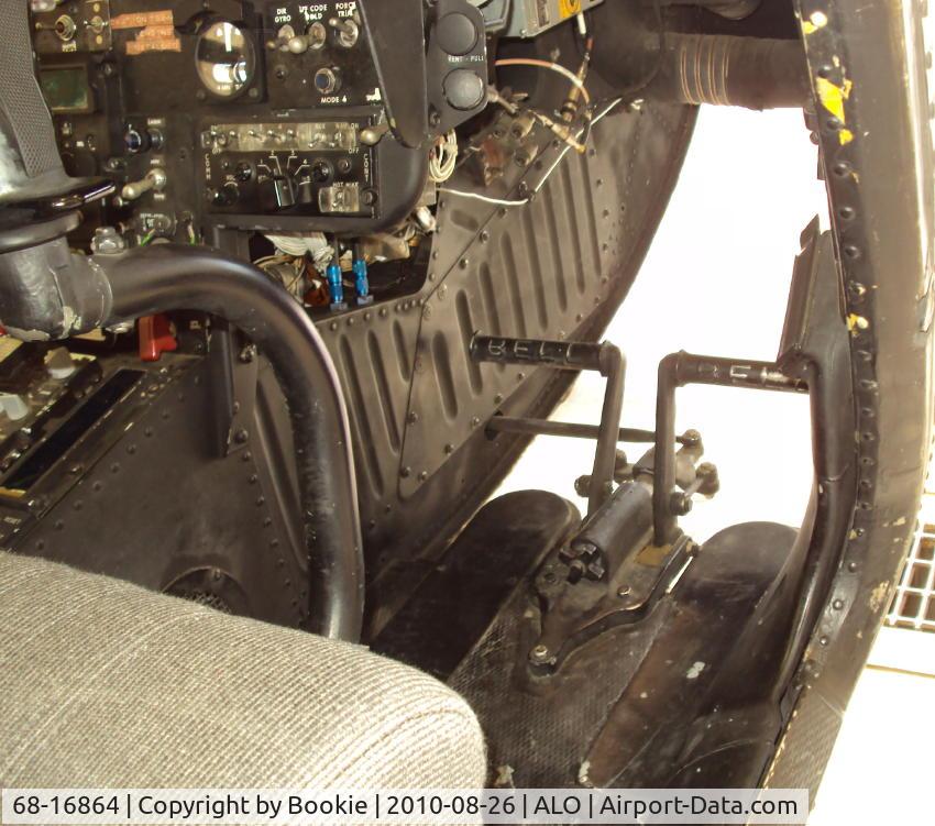 68-16864, 1968 Bell OH-58A Kiowa C/N 40178, Here's the lower portion of the pilot's station.  The pedals have not been replaced and show much wear.  I've got a lot of hours in this cockpit and lots of fond memories.